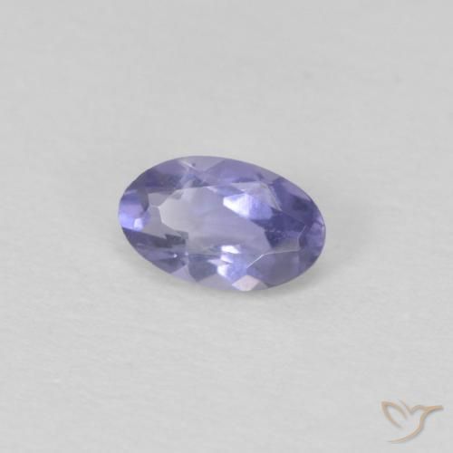 0.21 ct Violet Iolite Stone, Natural Iolite in Oval Facet Shape for Sale
