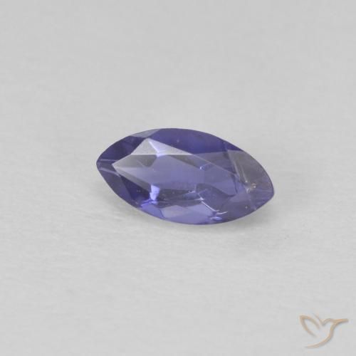 0.26 ct Violet Iolite Stone, Natural Iolite in Marquise Facet Shape for Sale