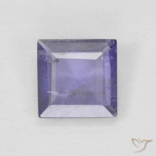0.22ct Natural Dark Bluish Purple Iolite, Square, VS