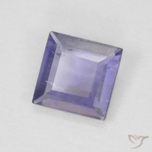 0.22 ct Violet Iolite Stone, Natural Iolite in Square Facet Shape for Sale