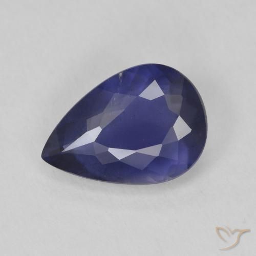 1.81ct Natural Deep Blue Iolite, Pear Shape, VS