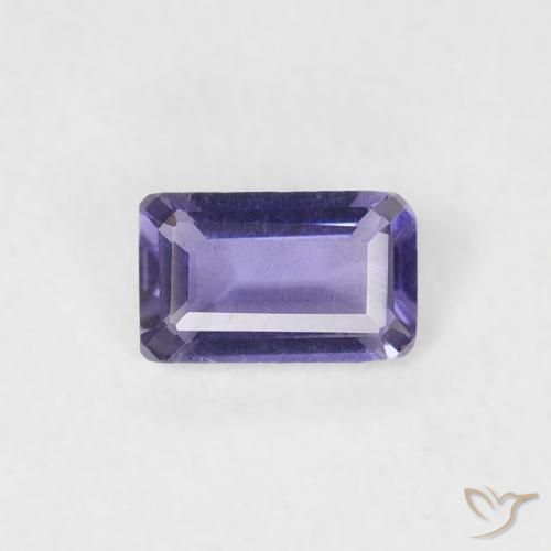 0.21ct Natural Deep Purple Iolite, Emerald Cut, SI