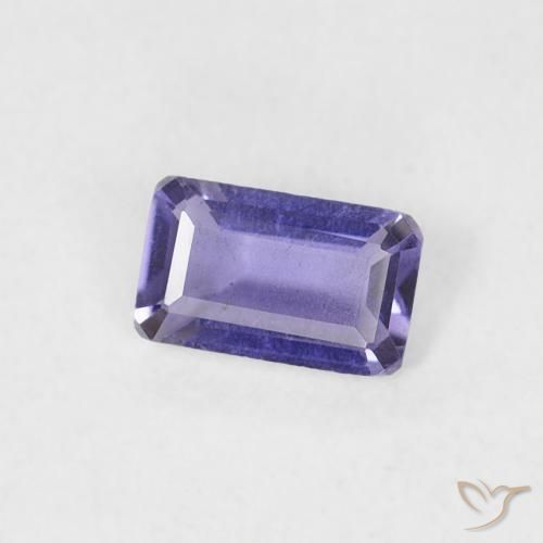 0.21 ct Violet Iolite Stone, Natural Iolite in Octagon Step Cut Shape for Sale