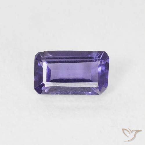 0.26 ct Violet Iolite Gemstone, Iolite Gem in Octagon Step Cut Shape for Sale.