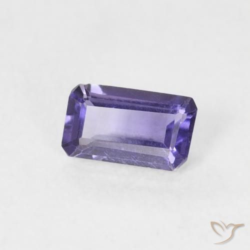 0.26 ct Violet Iolite Stone, Natural Iolite in Octagon Step Cut Shape for Sale