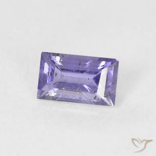 0.27 ct Violet Iolite Stone, Natural Iolite in Baguette Facet Shape for Sale