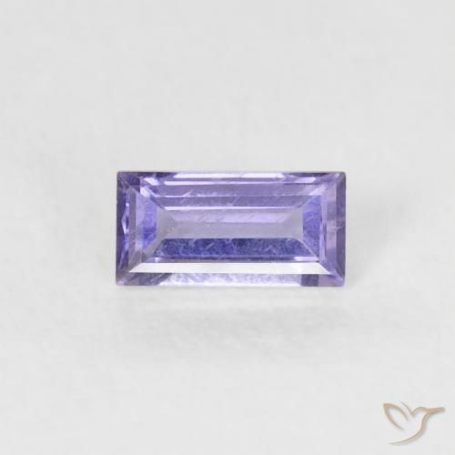 0.21ct Natural Medium Light Violet Iolite, Baguette, VS-SI