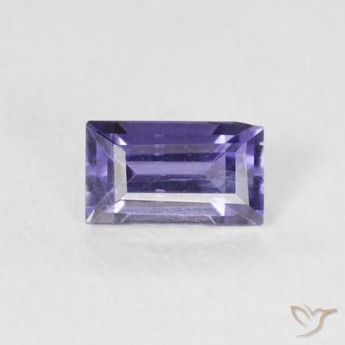 0.24ct Natural Dark Violet Iolite, Baguette, VS-SI