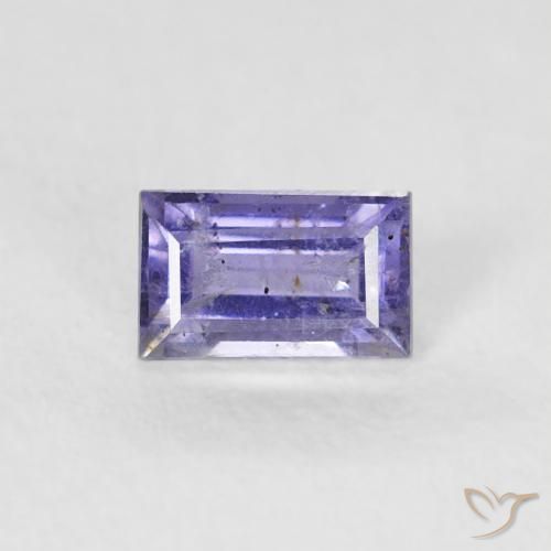 0.30ct Natural Deep Purple Iolite, Baguette, VS-SI