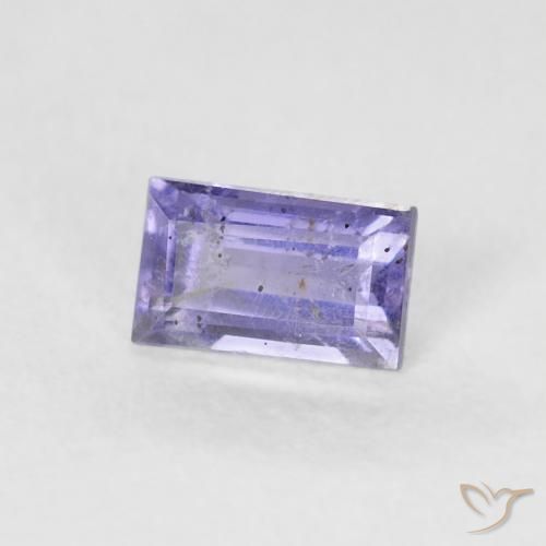 0.30 ct Violet Iolite Stone, Natural Iolite in Baguette Facet Shape for Sale