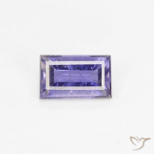 0.24ct Natural Intense Violet Blue Iolite, Baguette, VS
