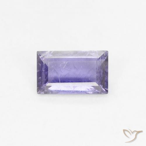 0.26ct Natural Deep Blue Iolite, Baguette, VS