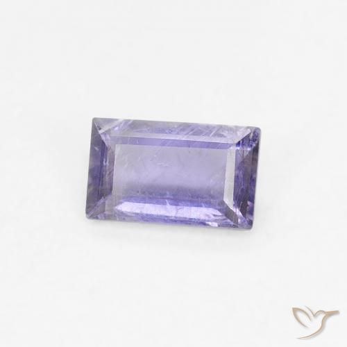 0.26 ct Blue Iolite Stone, Natural Iolite in Baguette Facet Shape for Sale