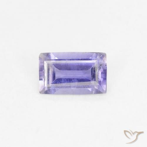 0.18ct Natural Medium Light Violet Iolite, Baguette, VS
