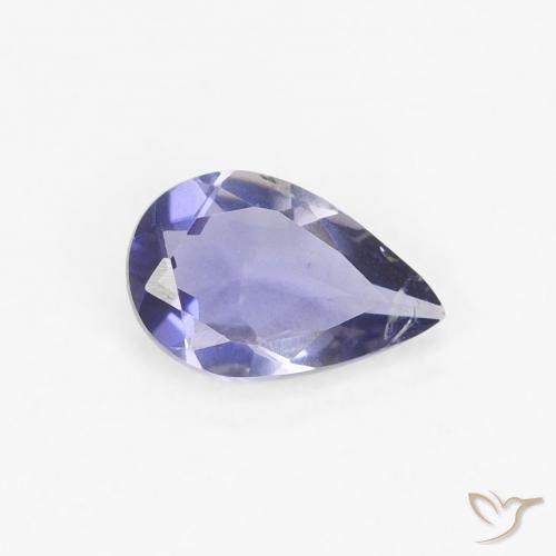 0.27 ct Blue Iolite Stone, Natural Iolite in Pear Facet Shape for Sale
