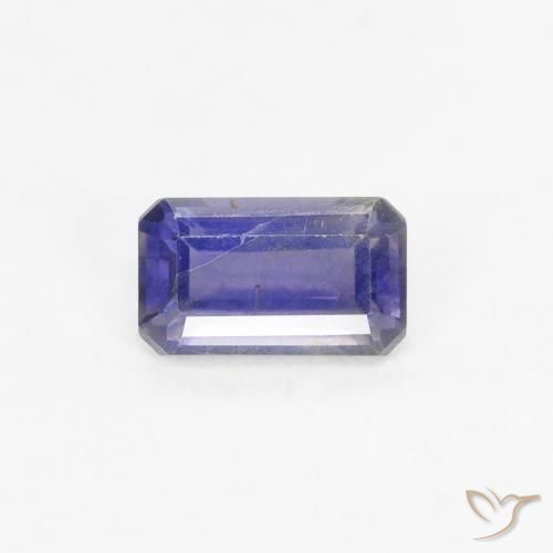 0.27ct Natural Deep Purple Iolite, Emerald Cut, VS