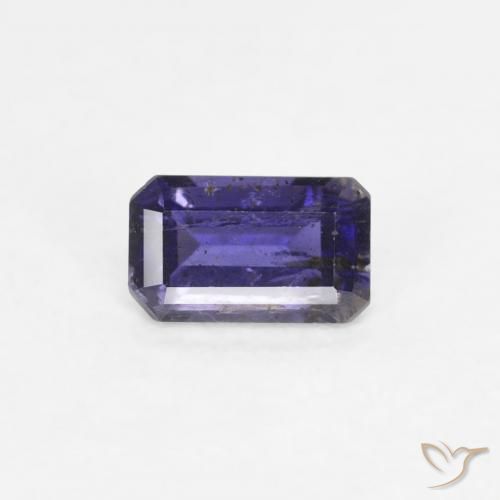0.29ct Natural Dark Violet Iolite, Emerald Cut, VS-SI