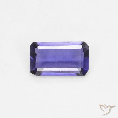 0.20ct Natural Deep Purple Iolite, Emerald Cut, VS