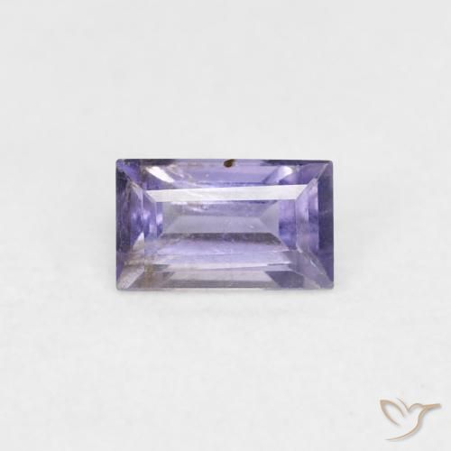 0.29ct Natural Dark Bluish Purple Iolite, Baguette, VS