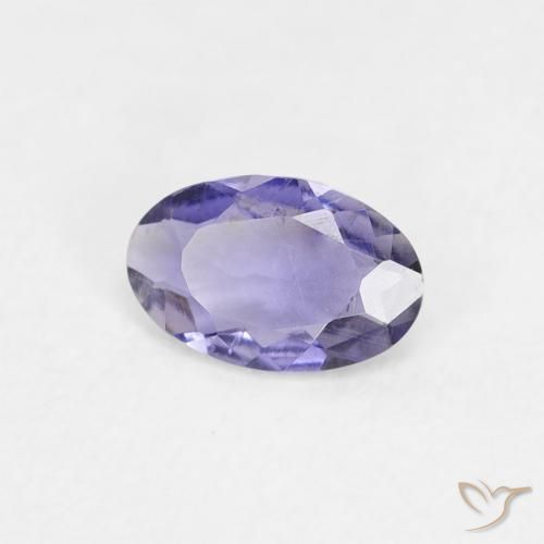 0.27 ct Violet Iolite Stone, Natural Iolite in Oval Facet Shape for Sale