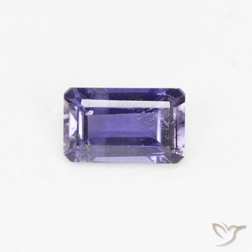 0.26ct Natural Dark Violet Iolite, Emerald Cut, VS-SI