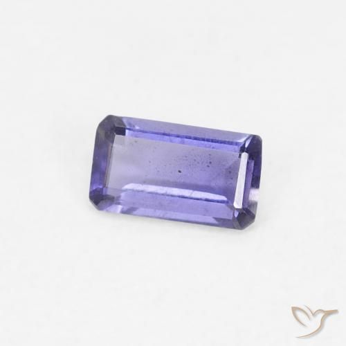 0.21 ct Violet Iolite Stone, Natural Iolite in Octagon Step Cut Shape for Sale