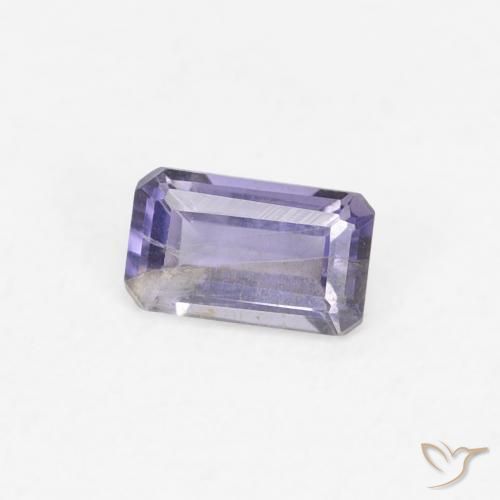 0.24 ct Violet Iolite Stone, Natural Iolite in Octagon Step Cut Shape for Sale