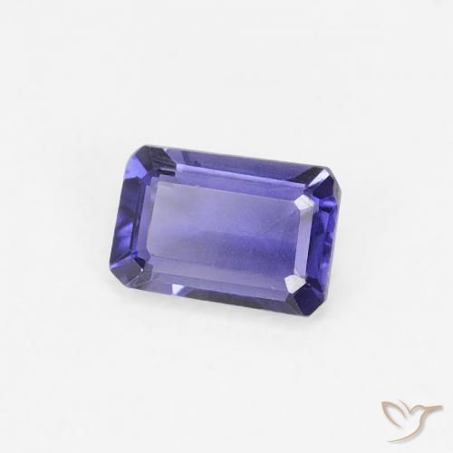 0.24 ct Violet Iolite Stone, Natural Iolite in Octagon Step Cut Shape for Sale