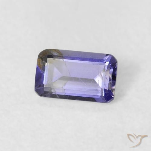 0.26 ct Violet Iolite Stone, Natural Iolite in Octagon Step Cut Shape for Sale