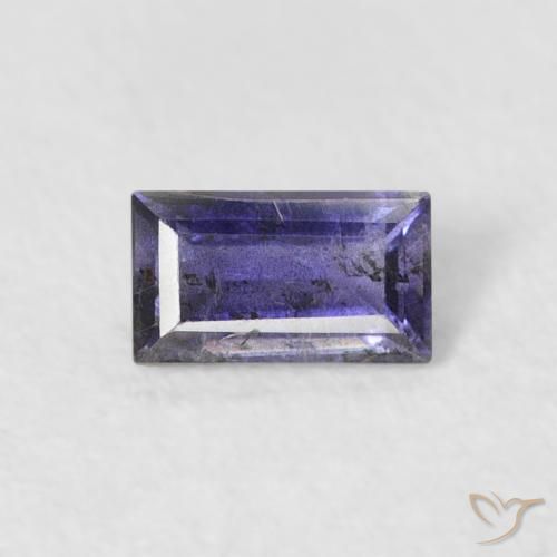 0.26ct Natural Deep Violet Iolite, Baguette, VS-SI