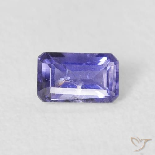 0.27ct Natural Violet Blue Iolite, Emerald Cut, VS-SI