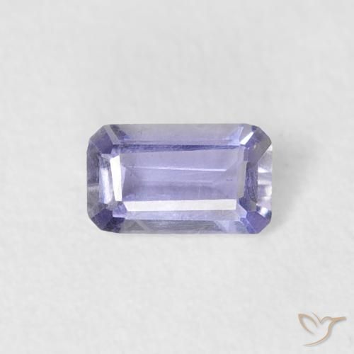 0.18ct Natural Medium Light-Violet Iolite, Emerald Cut, VS-SI