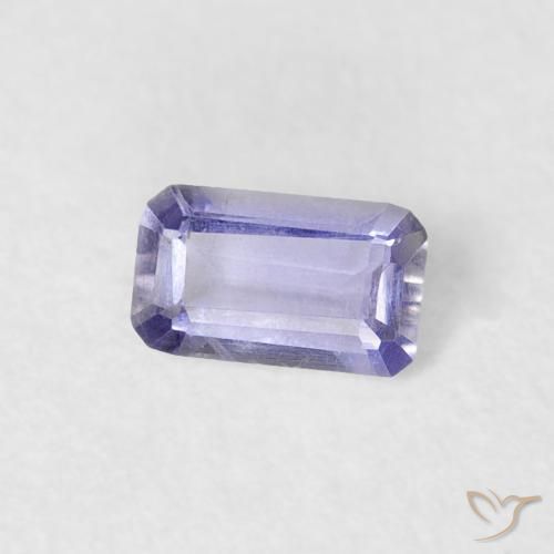 0.18 ct Violet Iolite Stone, Natural Iolite in Octagon Step Cut Shape for Sale