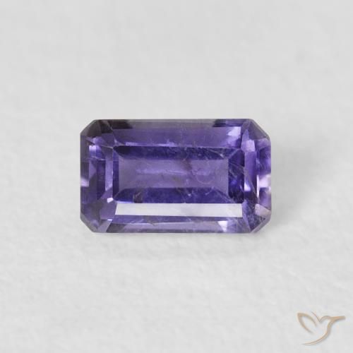 0.29ct Natural Deep Violet Iolite, Emerald Cut, VS