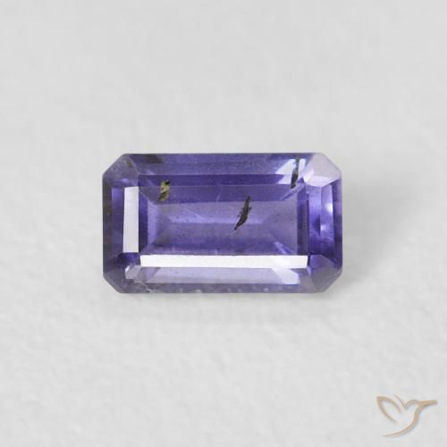 0.27ct Natural Dark Violet Iolite, Emerald Cut, VS-SI