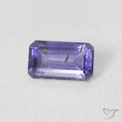 0.27 ct Violet Iolite Stone, Natural Iolite in Octagon Step Cut Shape for Sale