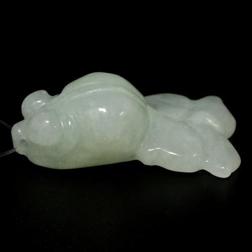 Jade Gemstone in 26.2 x 13.9 mm Size for Sale, Jade Stone in Mossy Green Color