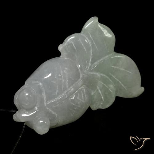 49.39 ct Green Jade, 37.9 x 25.2 mm Carved From Myanmar, Photo A