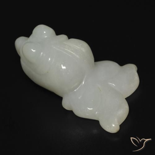 Jade Gemstone in 24.9 x 15.8 mm Size for Sale, Jade Stone in Grey Green Color