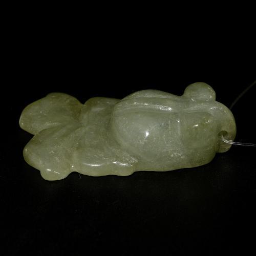 Jade Gemstone in 31.9 x 20.7 mm Size for Sale, Jade Stone in Pale Earth Green Color