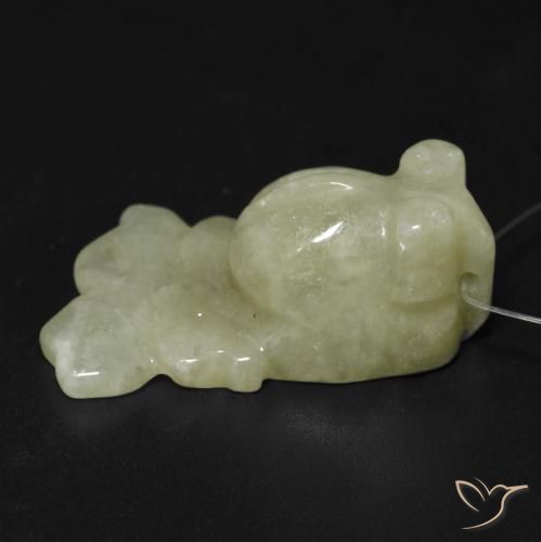 Jade Gemstone in 29.7 x 19.8 mm Size for Sale, Jade Stone in Olive Green Color