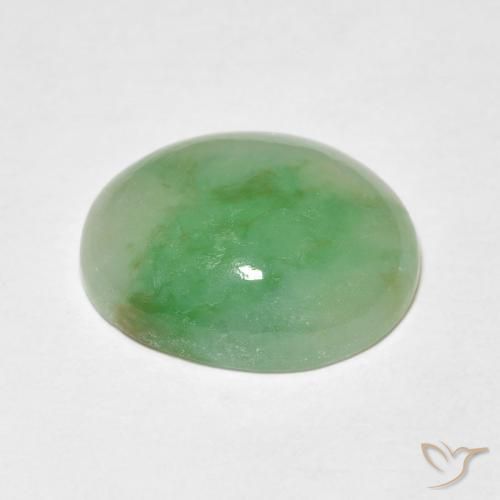 Jade Gemstone in 12 x 10 mm (calibrated) Size for Sale, Jade Stone in Light Green Color