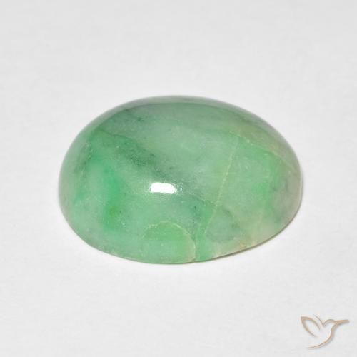 Jade Gemstone in 12 x 10 mm (calibrated) Size for Sale, Jade Stone in Medium Green Color