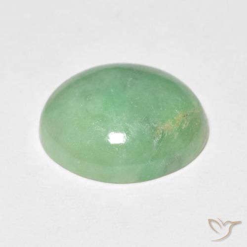 Jade Gemstone in 12 x 10 mm (calibrated) Size for Sale, Jade Stone in Light Green Color