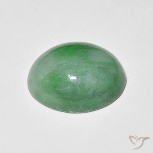 Jade Gemstone in 12 x 10 mm (calibrated) Size for Sale, Jade Stone in Light Green Color