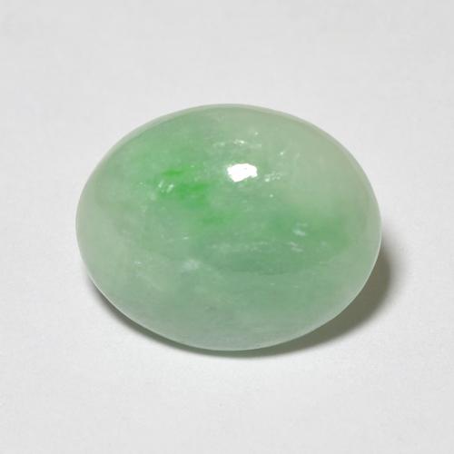 10x8 mm 2.1 cts oval cabochon Green Created Jade 