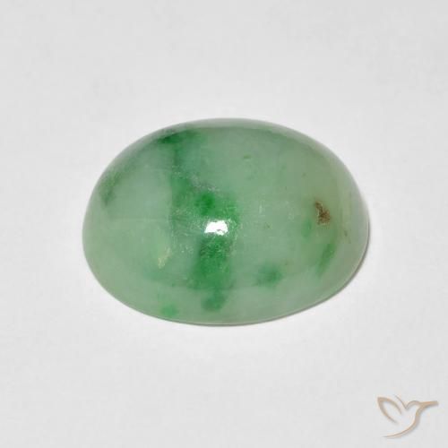 Jade Gemstone in 12 x 10 mm (calibrated) Size for Sale, Jade Stone in Light Green Color