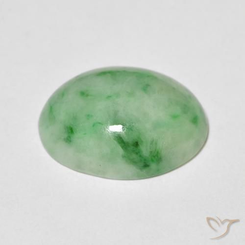 Jade Gemstone in 12 x 10 mm (calibrated) Size for Sale, Jade Stone in Light Green Color