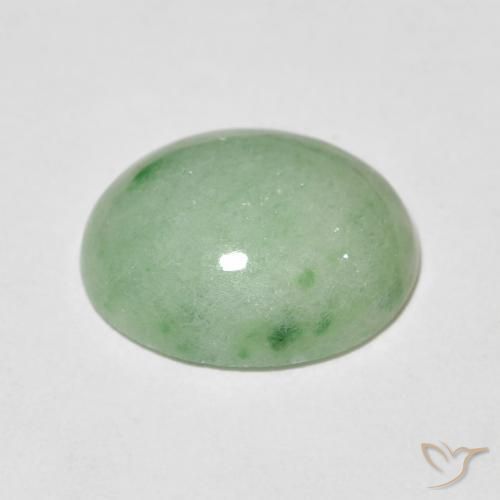 Jade Gemstone in 12 x 10 mm (calibrated) Size for Sale, Jade Stone in Light Green Color