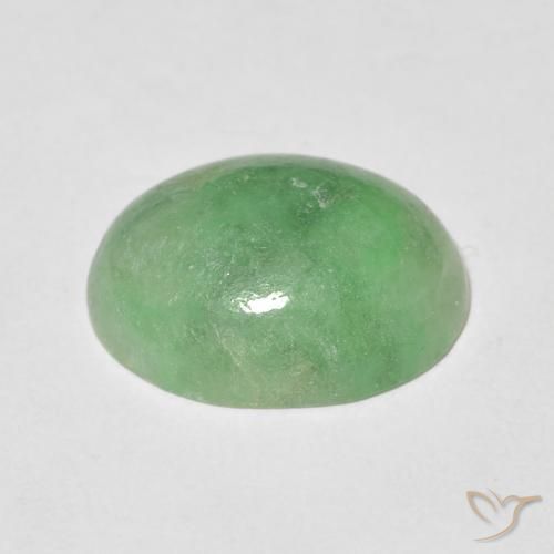 Jade Gemstone in 12 x 10 mm (calibrated) Size for Sale, Jade Stone in Light Green Color